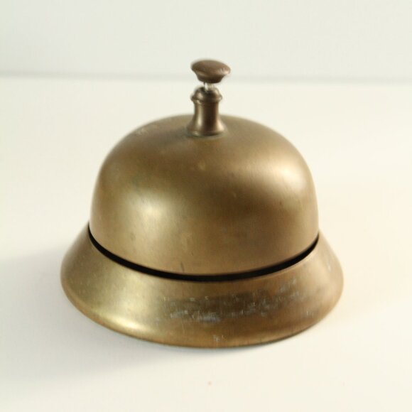 Vintage Brass Hotel Service Desk Courtesy Bell - Picture 1 of 3